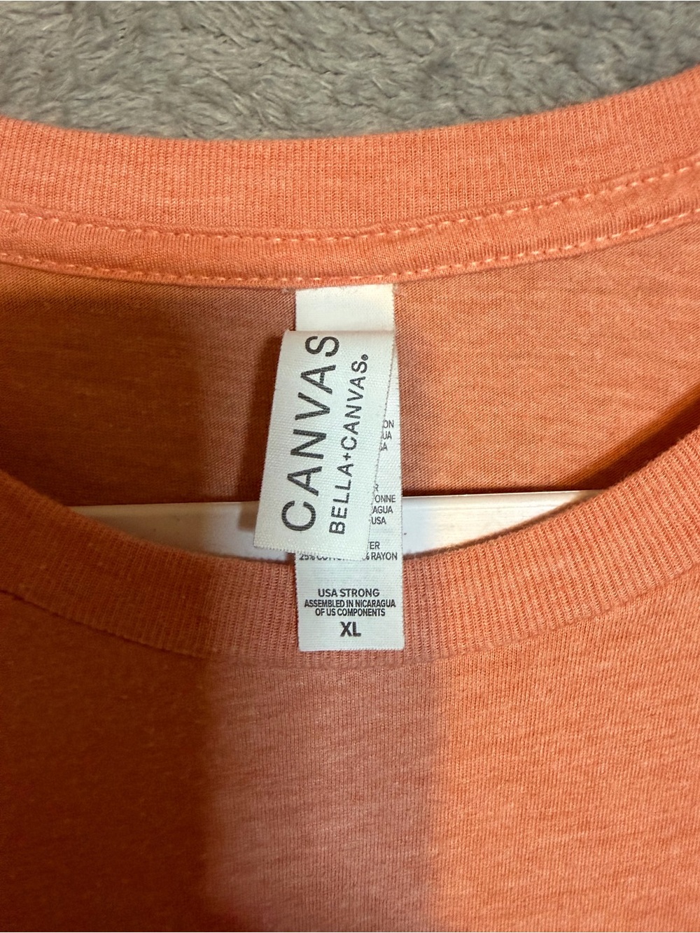 Bella Canvas Orange Short Sleeve Tee with Black Graphic - Picture 2 of 2